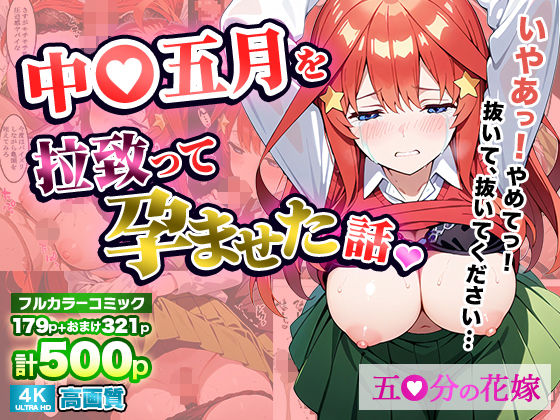 中〇五月を拉致って孕ませた話（中野家）のエロ同人漫画が無料で読める！